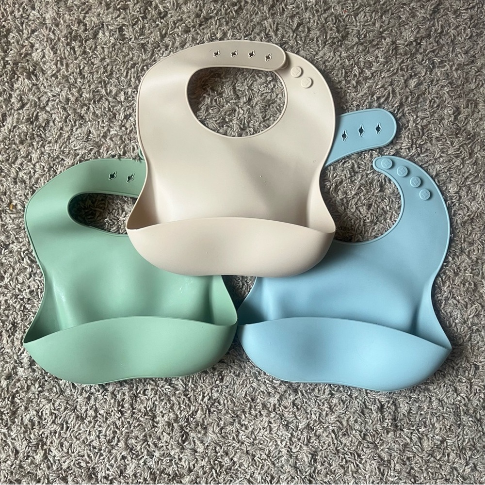 Silicone Baby Bib Set of 3